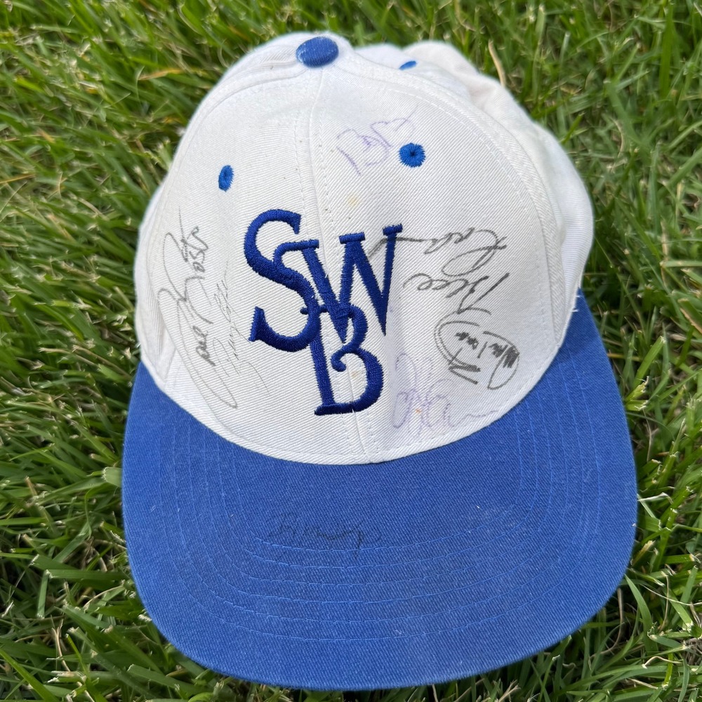 Vintage SWB Red Barons Signed Snapback Hat Scranton Wilkes-Barre WYOU TV AT&T
